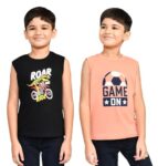 Lux Cozi Boys Pack of 2 Printed Tang Top_COZI_Boyz_201_BLK_PCH_60_2PC