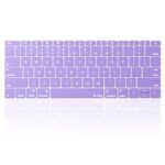 Kuzy R7 12-inch Keyboard Silicone Cover Skin for MacBook (Purple)