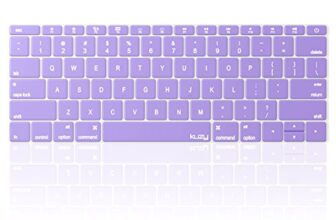 Kuzy R7 12-inch Keyboard Silicone Cover Skin for MacBook (Purple)