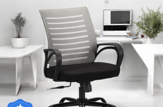 IAFA Diego Mid Back Ergonomic Office Heavy Duty Black Metal Base Mesh Office Arm Chair(Black, Grey, Optional Installation Available)