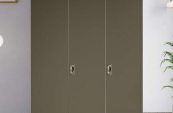 Interio by Godrej Slimline XL 3 Door Steel Almirah | Cupboard for Clothes, Textured Tree Bark and Alpine White, 1 Year Warranty, Locker, 8 Shelves