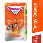 GLUCON-D Tangy Orange with 3 Benefits of Energy, Recovery, and Immunity, Refill Sports Drink(1.3 kg, Tangy Orange Flavored)