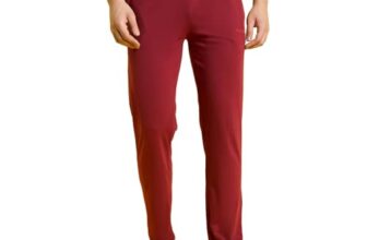 bearbrother Men’s Regular Fit Trackpants (Tick-Maroon,Maroon,XL)