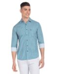 U.S. POLO ASSN. Men’s Regular fit Printed Cotton Casual Shirts (USSHTFX182_Blue_39)
