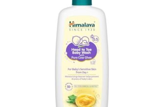 Himalaya Baby Head to Toe Wash with Pure Cow Ghee 400ml|For Sensitive Skin | pH 5.5| No Post-bath Dryness| Safe for newborns| Pediatrician Evaluated| Dermatologically Tested| No Parabens| No Phthalates