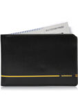 Mokobara Men & Women Travel Black Genuine Leather Document Holder(4 Card Slots)