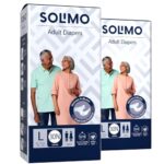 Amazon Brand – Solimo Adult Diapers, Tape Style | Pack of 60 | Large Size | Waist 38-54 in (96-137 cm) | Unisex | Quick Absorption | Leak Proof Upto 12 Hours | Wetness Indicator | For Men & Women