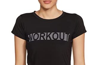 Clovia Women Polyester Regular Fit Yoga Shirt (At0112P13M_Black_Medium)