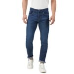 INKD Men’s Slim Fit Jeans – Mid-Rise | Cotton Blend | Contrast Stitch | Stretchable Fabric | Classic 5 Pocket Styling | Men’s Bottomwear (Available in Plus Sizes)