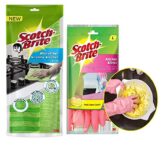 Scotch-Brite Microfiber Scrubby Kitchen Wipe, 36x30cm and Kitchen Gloves Large (Multicolour, H18-6037)