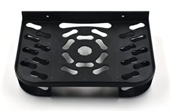 Sorath Tv Set Top Box Stand With Remote Holder Wall Mount Shelf Dth Stand For Wifi Router Stand All Type Of Set Top Box| Dth Stand With Double Remote Holder (Powder Coated,Black) – Plastic