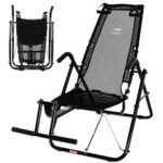 leikefitness Ab Exercise Chair Core Strengthening Lightweight Foldable Sport Abdominal Exerciser Strength Training Inversion Equipment (Black)