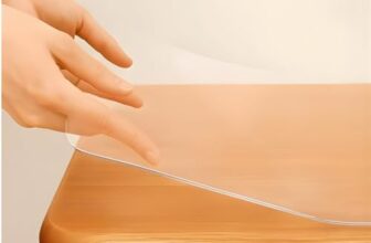 Qlarity Covers 1mm Slim Shield PVC Table Cover Transparent, 24 x 48 Inch