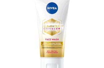 NIVEA Luminous Even Glow 2% AHA Face Wash | Oil-Free Cleanser with Aloe Vera & Guarana Extracts | Deep Cleansing Face Wash for Oily, Normal & Sensitive Skin | Exfoliating Brightening Face Cleanser for Women & Men | 50ml