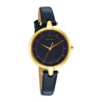 Sonata Gold Edit Blue Dial Women Analog Watch with Leather Strap-NR87043YL03W