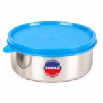 TOSAA Stainless Steel Sigma Container Medium -400 ml (Pack of 1) | Airtight & Leakproof Lid |Compact & Travel-Friendly | Easy to Carry | Perfect for Office, School & Home Use