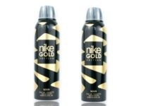 Nike Gold Edition EDT Deodorant for Man 200ml*2 Combo Pack, 24H, 0% Aluminum Salts, Protects Underarm Flora, No White Stains