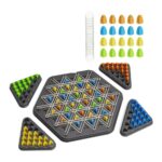 TinyPlay Triggle Triangle Strategy Board Game for Kids 6+ Years and Family | Rubber Band Peg and Ring Logic Game | Brain Games for Kids 8-12 Years | Birthday and Return Gift for Boys and Girls
