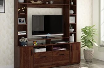HomeTown Antwerp Full Height Tv Unit in Sheesham Colour