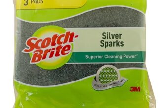Scotch-Brite Silver Sparks Scrub Pad (Green, 3-Pieces)