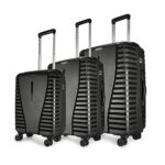 Aristocrat Airpro Set of 3 (Cabin+Medium+Large) Trolley Bags, Jet Black