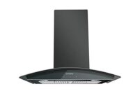 Eurodomo 60 cm 1200 m³/hr curved glass Kitchen Chimney (HOOD GARNET TC BK 60 (EURODOMO), Baffle Filter, Touch Control, Black)