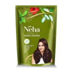Neha Herbal Mehandi, Natural Henna Herbal Base Hair Color, Enriched with 10 Natural Herbs Like Green Tea, Aloe Vera, Habiscus, Amla, Brahmi, Bhringraj, Neem Pack of 4 – (55gm), Burgundy