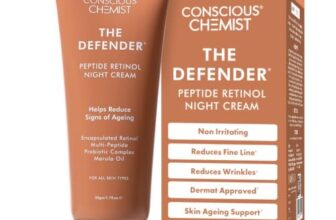 Conscious Chemist 0.2% Retinol Moisturizer Cream | 50g | Pro-Collagen Night Cream For Men & Women, Multi peptide Anti aging Face cream, Reduces Fine lines, Neck lines & Wrinkles, All Skin Types