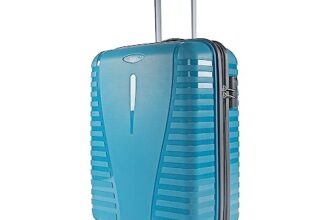 Aristocrat Airpro 8-Wheel Medium Size Hard Case Trolley Bag, Teal Blue | Durable Polypropylene Case, Spacious, Combination Lock, Sturdy Zipper, Lightweight Travel Luggage, 3-Year Global Warranty