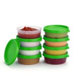 Signoraware Mini Mate BPA Free Plastic Containers Set (70ml x 8 | Set of 8 | Green)
