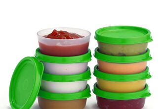 Signoraware Mini Mate BPA Free Plastic Containers Set (70ml x 8 | Set of 8 | Green)