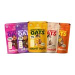 ROSIER High Protein Oats Assorted Pack | 21g Protein | Banana Cinnamon, Cafe Mocha, Double Chocolate, Kulfi & Mango | Instant Healthy Breakfast | 5 x 77g Ready-to-Eat Pouches