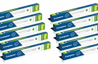 Crompton Laser Ray Smile 1 Feet 5W LED Batten| Energy Efficient Batten for Home | Cool Daylight | Pack of 10