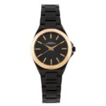 French Connection Equinox Black Hexagonal Dial Womens Analogue Watch FCH11BM