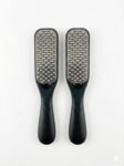 VARNEYA Professional Foot Scrubber Pack of 2 | Large Stainless Steel Heel File | Foot Care Tool | Reusable Pedicure Tool for Smooth & Healthy Feet