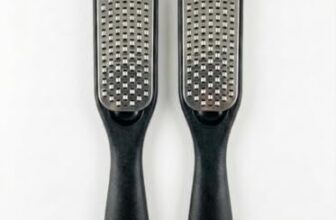 VARNEYA Professional Foot Scrubber Pack of 2 | Large Stainless Steel Heel File | Foot Care Tool | Reusable Pedicure Tool for Smooth & Healthy Feet