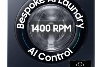 Samsung 12 kg, 5star, AI Control, AI Ecobubble, Super Speed, Wi-Fi, Hygiene Steam with Inbuilt Heater, Digital Inverter, Fully-Automatic Front Load Washing Machine (WW12DG6B24ASTL, Navy)