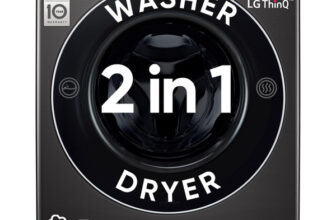 LG 15/8 kg Washer with Dryer Fully Automatic Front Load Washer Dryer with AI Direct Drive Technology, Wi-Fi Enabled, Allergy Removal with Steam & Turbo Wash Ready to Wear Clothes with In-built Heater Black(FHD1508STB)