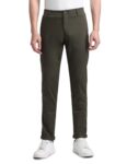 U.S. POLO ASSN. Men’s Green Solid Mid Rise Cotton Button Regular Fit Trousers (USTRO1583_Green_38)