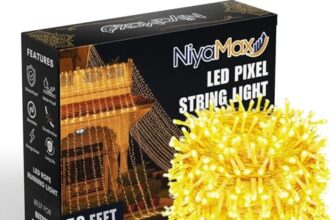 NIYAMAX® 36 Feet LED Fairy String Lights – 36 Bulbs on Waterproof Copper Wire | Decorative Lights for Bedroom, Garden, Wedding, Diwali & Christmas Home Decoration (Warm White)