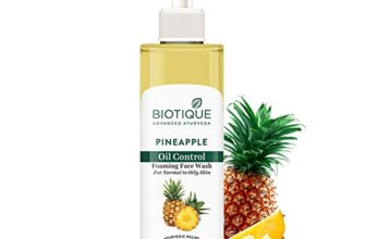 Biotique Pineapple Oil Control Foaming Face Wash | Hydrates dry skin | Eliminates Excess Oil | Evens Skin Tone | 100% Botanical Extracts | Suitable for All Skin Types | 200ml