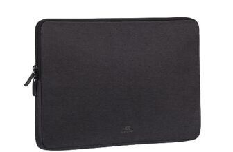 RivaCase Suzuka 7704 Laptop Sleeve 13.3-inch Protective Sleek, Slim-line and Elegant Sleeve Water-Resistant Material for Urban Professionals and Students FITS MacBook PRO 14 Black