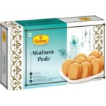 Haldiram’s Nagpur Mathura Peda 250g � A caramelized sweet from Mathura with a distinct deep flavor and grainy texture, loved across generations