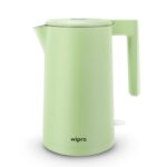 wipro ABS Elato BK211 Cool Touch Double Layer Electric Kettle, 1.7 Litres, Anti-Rust Shield, Super Fast Heating, 3X Protection-Overheating, Dry Boil & Auto Shut-Off,1200 Watts, 2 Years Warranty, Green