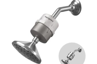 Aquaguard Shower & Tap Filter | 5-Stage Purification with Anti-Microbial Media | Reduces Chlorine, Odour, Sediment & Scale | Lab-Tested | Fits Showers, Hand Showers & Compatible Taps