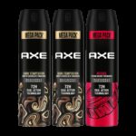 AXE Dark Temptation and Intense Deodorant Spray  –  For Men(645 ml, Pack of 3)