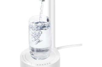 Boniry Water Dispenser, USB Charging Water Dispenser Pump Automatic Drinking Water Jug Dispenser for Universal 2-5 Gallon Office Camping Kitchen (Big Water Dispenser White)