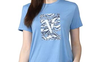 Van Heusen Women’s Regular Fit T-Shirt (VWCTURGPL40200_Light Blue S)