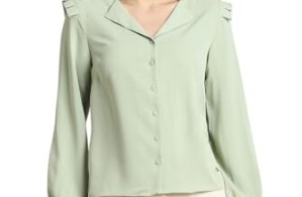 Van Heusen Women’s Regular Fit Shirt (VWSFFRGF782030_Light Grey