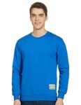 T2F Men’s Cotton Modern fit Crew Neck Sweatshirt (MNS-SS-01_Royal Blue_S)